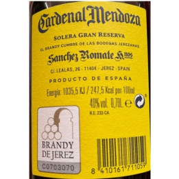 Cardenal Mendoza Brandy - Licores