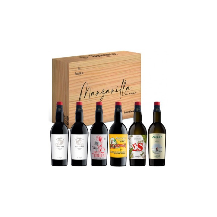 Caja Madera MANZANILLAS CENTENARIO 6 BOT - Bodegas Hidalgo-La Gitana